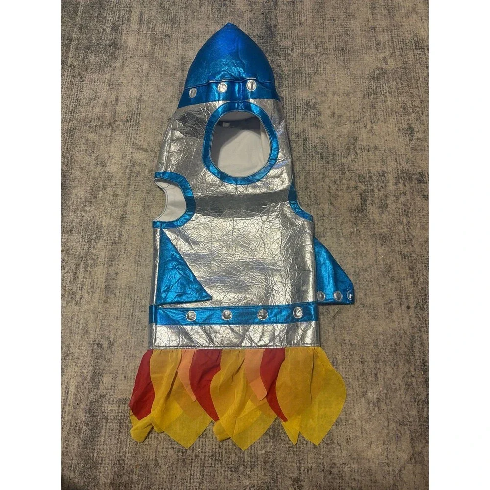 Pottery Barn Kids 3D Rocket Ship Costume Dress Up Pretend Play Size 3T